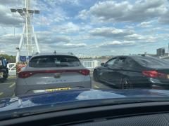 The Woolwich Ferry - the only way we could cross the Thames on our journey down!